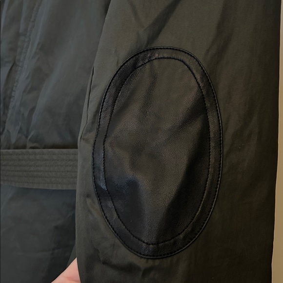 Coach Women's Utility Jacket in Olive XL Leather Patches on Sleeves - Picture 6 of 6